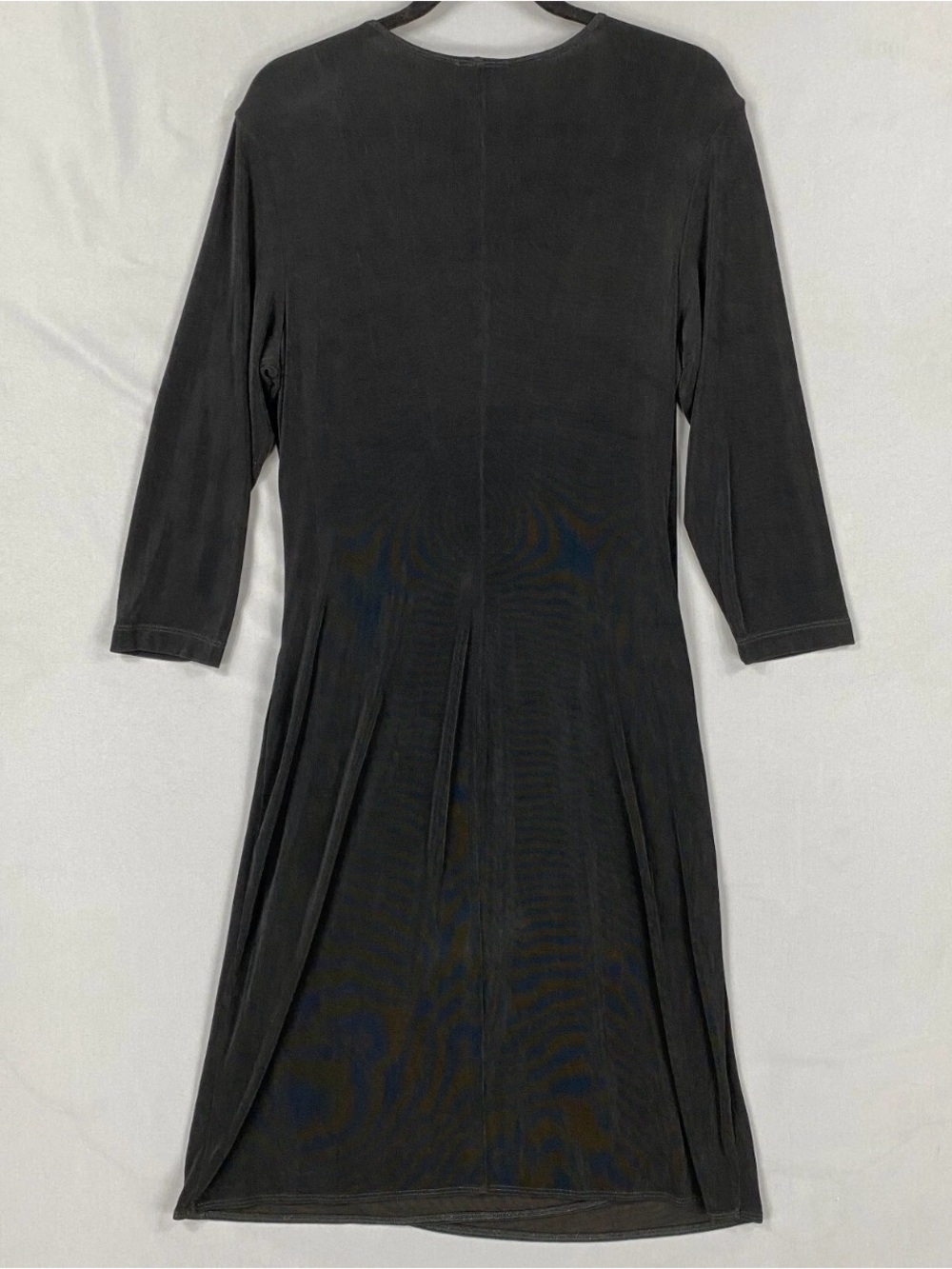 Chico’s Travelers Rosemary Faux Wrap Dress Black Slinky Knit Size 3 XL NWOT - Picture 5 of 8